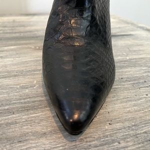 Johnston and Murphy Black Ankle Booties.